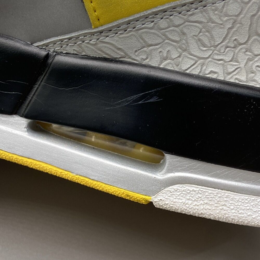 Nike Jordan Spizike Sz 12 Mens Shoe Metallic Silver Wolf Grey Yellow 315371-050 - Picture 13 of 13